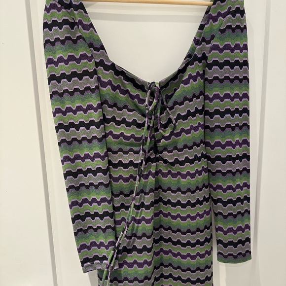 Printed cut out dress with metallic threads - Picture 5 of 6